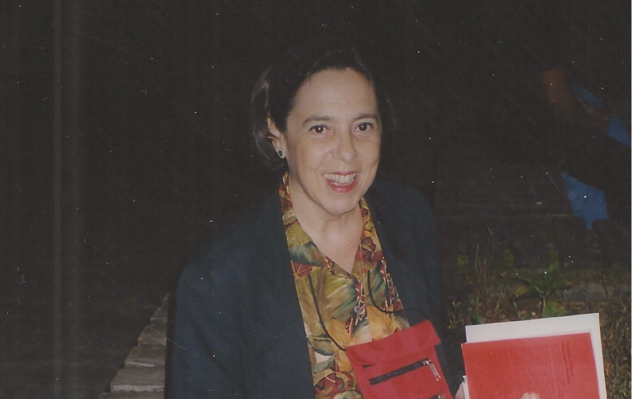 Dr. Beatriz Basto da Silva beim Kolloquium Anthropos Ludens, Joanópolis 1998. Copyright ISMPS